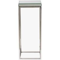 Pacific Lifestyle Elysee Glass Top Frame End Table Silver 77cm H X 30cm W X 30cm D