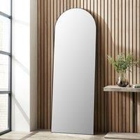 Pacific Lifestyle - Black Metal Slim Frame Arch Floor Mirror