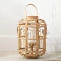 Pacific Natural Bamboo And Glass Large Lantern