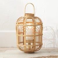 Pacific Natural Bamboo And Glass Lantern