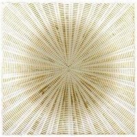 Pacific Light Grey And Gold Metal Starburst Wall Art