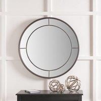 Pacific Antique Bronze Metal Round Wall Mirror