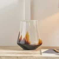 Pacific Lifestyle Pecan Brown And Clear Glass Bell Shaped Vase, Brown