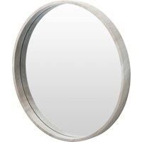 Pacific Lifestyle Round Composite Framed Wall Mounted Accent Mirror Gray Oak 56 cm x 56 cm