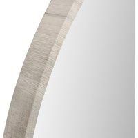 Pacific Grey Oak Wood Large Round Mirror