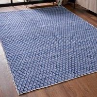 Pacific Lifestyle Denim Blue/White Ikat Rectangular Rug