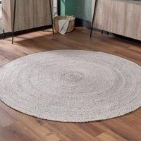 Pacific Lifestyle Warm Grey Tweed Design Round Rug