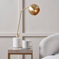 Ruma Gold Metal & Marble Table Lamp