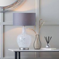 Pacific Lifestyle Aurora 58cm Table Lamp White;Clear 58cm H X 36cm W X 36cm D