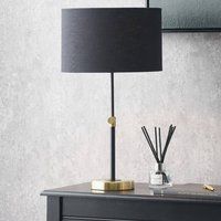 Ruma Black & Gold Metal Rise & Fall Table Lamp