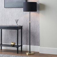 Ruma Black & Gold Adjustable Height Floor Lamp