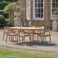 Pacific Lifestyle Salita 6 - Person 200cm Long Teak Dining Set Brown 6