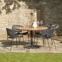 Pacific Lifestyle Dakota Outdoor 4 Seater Dining Set Black