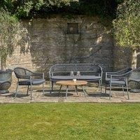 Pacific Bazel Outdoor Seating Set, Black