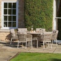 Pacific Lifestyle Martic 6 - Person 140cm Long Dining Set Beige 6