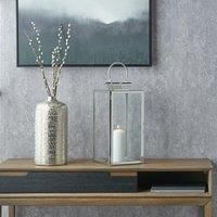 Pacific Lifestyle Metal Lantern Silver 48cm H x 22cm W x 48cm D