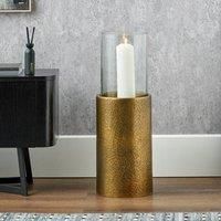 Pacific Lifestyle Metal Hurricane Antique Brass 66cm H x 23cm W x 66cm D