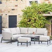 Pacific Lifestyle Nevada Upholstered 7 - Person Garden Lounge Set Black 6