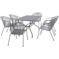 Pacific Elegance Rectangular 6 Seater Dining Set, Grey