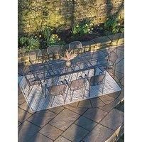 Carlo Outdoor Dining Set for 8 Garden Patio Mesh Metal Table and Chairs