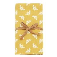 Walton & Co. Bee Napkin Set Yellow – Pack of 4 45cm Square