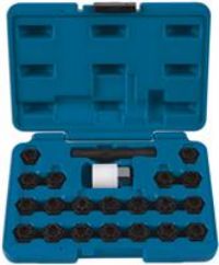 Laser Tools Locking Wheel Nut Key Set 22pc - for Audi 6232