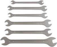 Laser 6788 Ultra Thin Open Ended Spanner Set 6pc, Silver