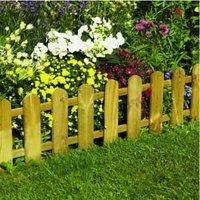 Wickes Timber Picket Fence Style Border Edging  280 x 1100 mm