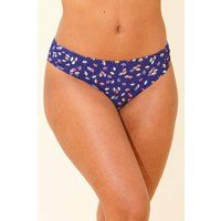 Beachcomber Women's Standard High Leg Midi Bikini Brief in Mid Navy | Size: 16