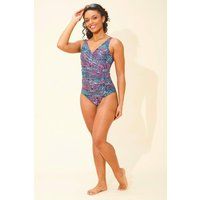 Beachcomber Women's Cross Over Wrap Swimsuit in Turquoise | Size: 10