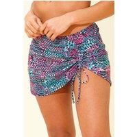 Beachcomber Women's Ruched Swim Skirt With Sewn In Brief in Turquoise | Size: 18