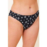 Beachcomber Women's Standard High Leg Midi Bikini Brief in True Black | Size: 20