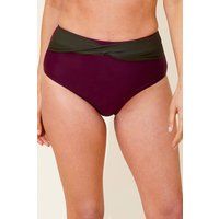 Beachcomber Women's Twist Front Bikini Briefs in Burgundy | Size: 20