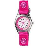 Tikkers Girls' Analogue Quartz Watch with Fabric and Canvas Strap – TK0119