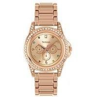 Tikkers Children's Rose Gold Coloured Strap Easy Read Dial Analogue Watch