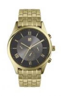 Spirit Men's Gold Plated Stainless Steel Bracelet Watch