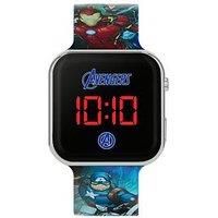 Disney Avengers Kids Digital Blue Silicone Strap Watch