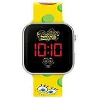 Spongebob Squarepants Boy/'s Digital Quartz Watch with Silicone Strap SGB4134