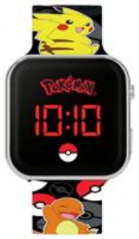 Pokemon Boy/'s Digital Quartz Watch with Silicone Strap POK4322