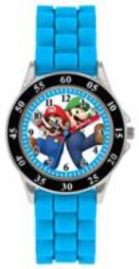 Nintendo Mario Blue Silicone Strap Time Teacher Watch