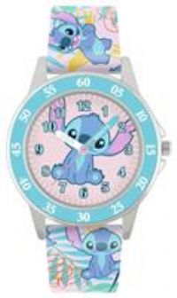 Disney Girl/'s Analog Quartz Watch with Silicone Strap LAS9011