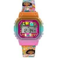 Disney Girl/'s Digital Quartz Watch with Silicone Strap ENC4028ARG