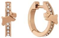 Radley Ladies 18Ct Rose Gold Plated Clear Stone Set Huggies