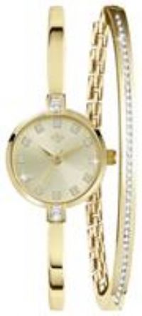 Spirit Ladies Pale Gold Bracelet Watch And Bangle Gift Set