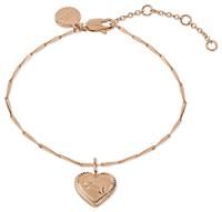 RADLEY Ladies 18ct Rose Gold Plated Heart Charm Bracelet RYJ3228S