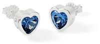 Radley Ladies Sterling Silver Blue Stone Heart Stud Earrings RYJ1307
