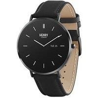 Henry London Men/'s Digital Quartz Watch with Leather Strap HLS65-0005