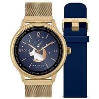 Radley Series 19 Smart Calling Watch With Interchangeable Cobweb Gold Mesh And Ink Silicone Straps