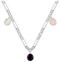 Radley Sterling Silver Multicoloured Stone Charm Necklace