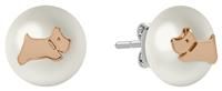 Radley 18ct Rose Gold Plated Pearl Jumping Dog Stud Earrings